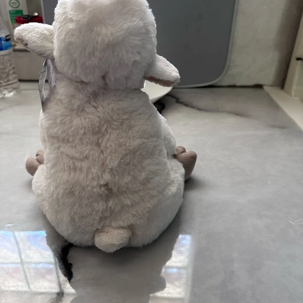 Jellycat Cream and Brown Stuffed Lamb - Picture 4 of 8